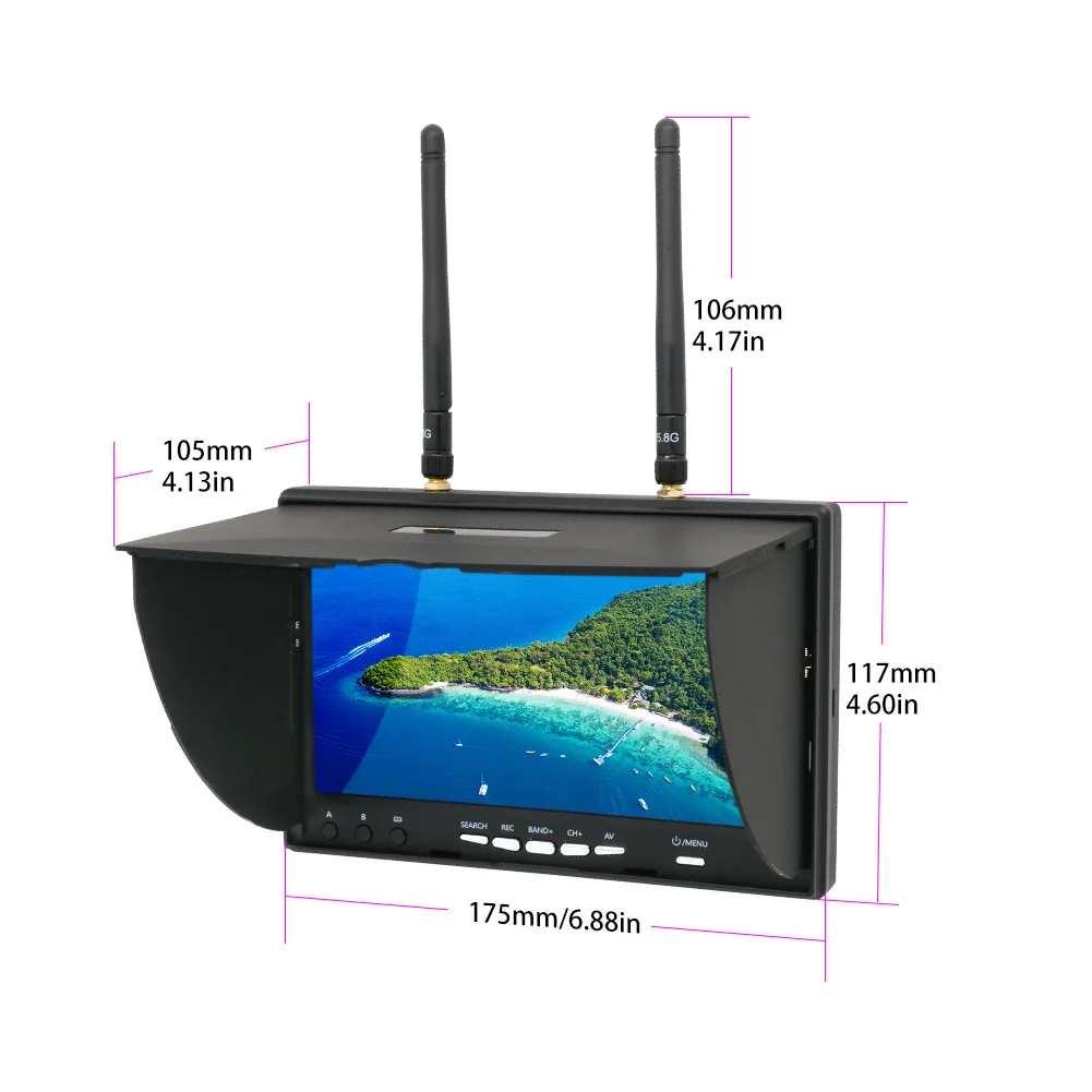 5.8G FPV DVR LS5802D, Monitor  - Drone Controller Screen ulasan dan harga